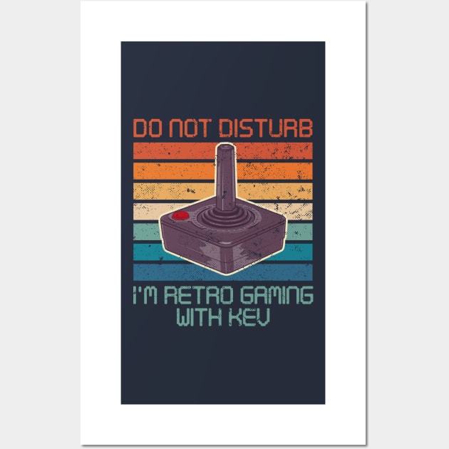 Do not disturb i'm retro gaming with Kev Classic Retro Sunset Wall Art by Bubsart78